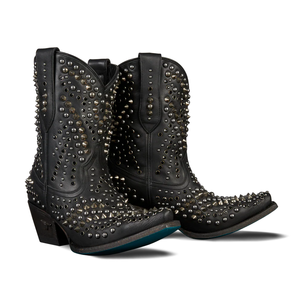 Dolly Bootie - Black Studded Leather Bootie
